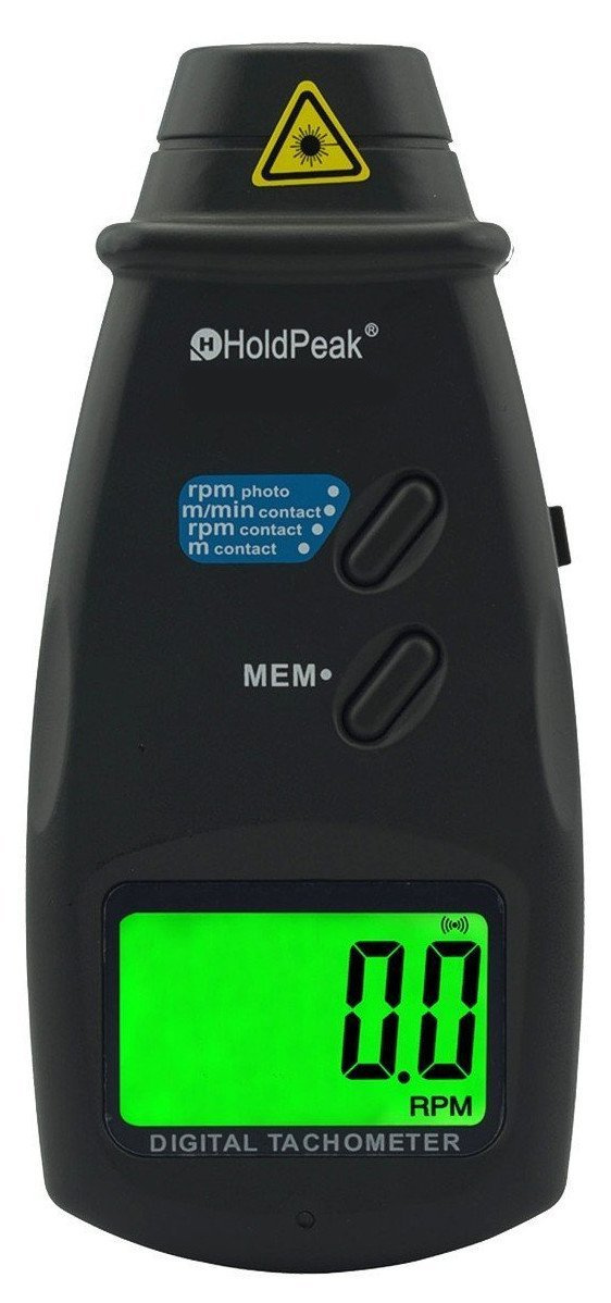 Drehzahlmesser (Umdrehungsmesser, Tachometer), Laser und Kontakt