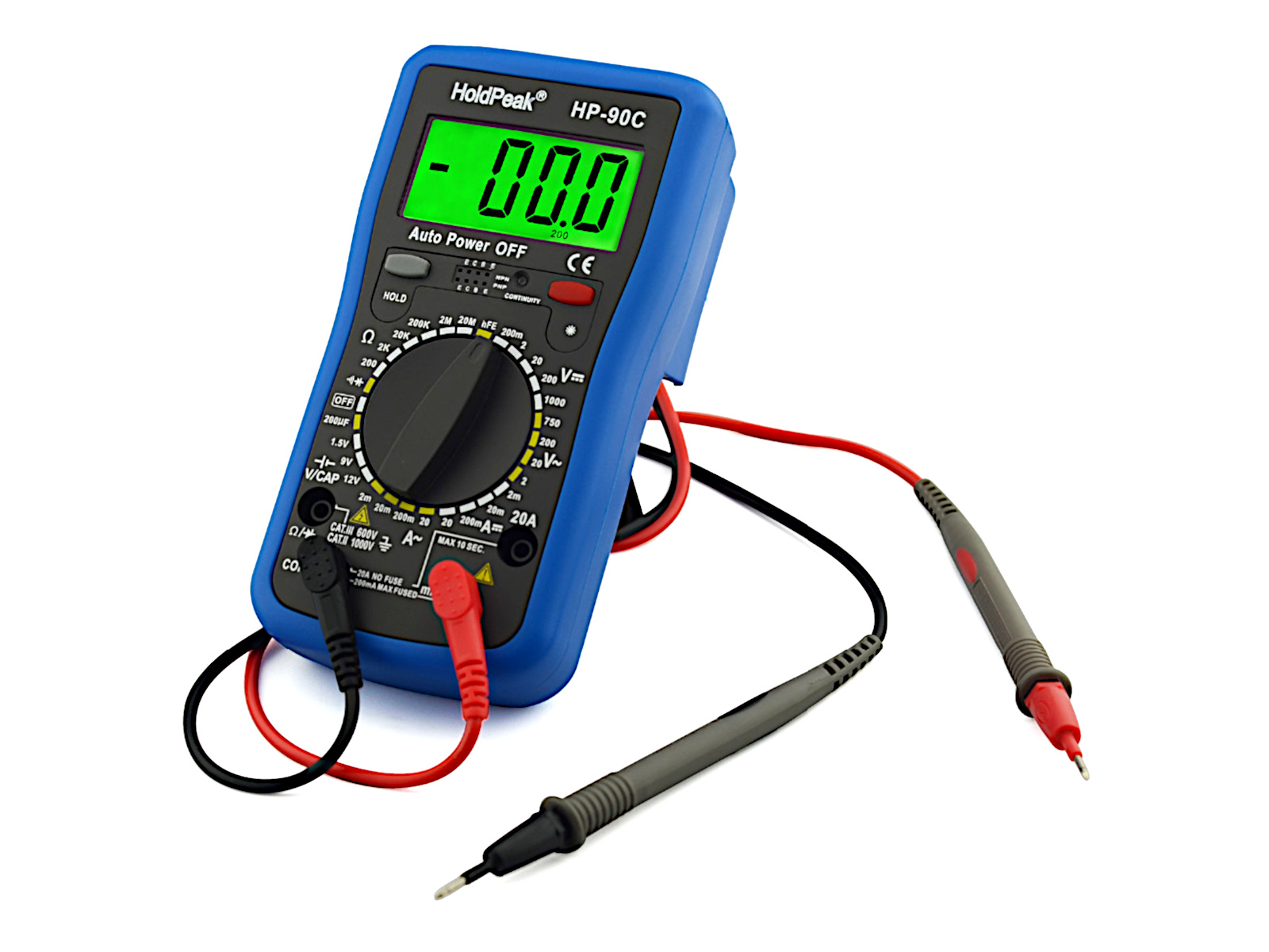 Multimeter with battery test