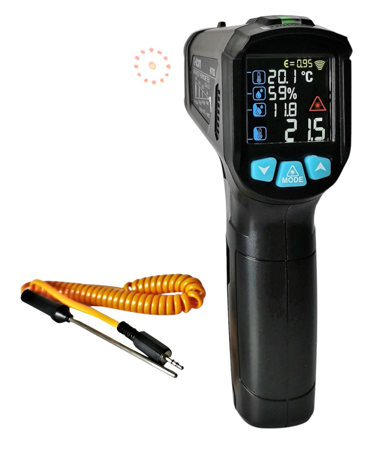 KIT02 Infrarot Thermometer mit Zusatzfühler, 12:1, -50-800°C