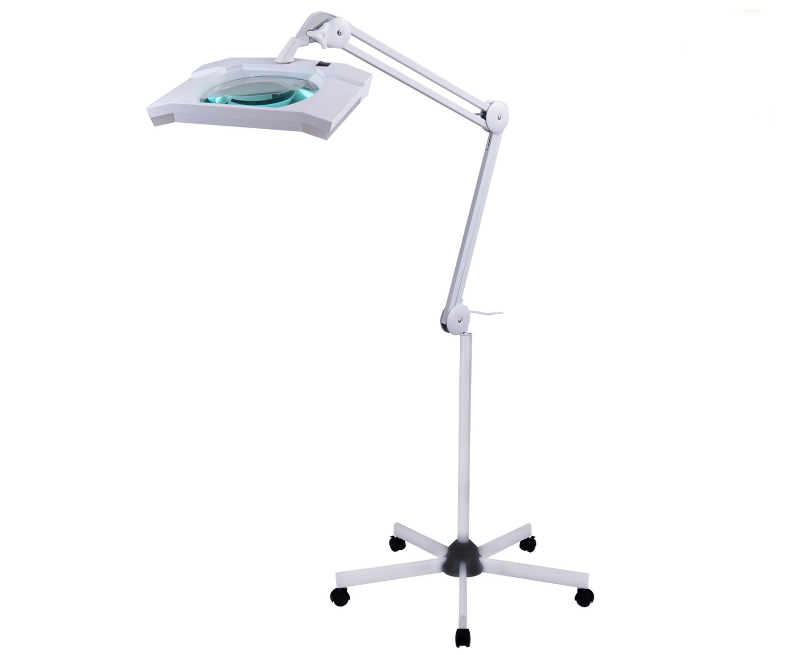 11W Magnifier lamp 5-D with wheeled stand and dimmer
