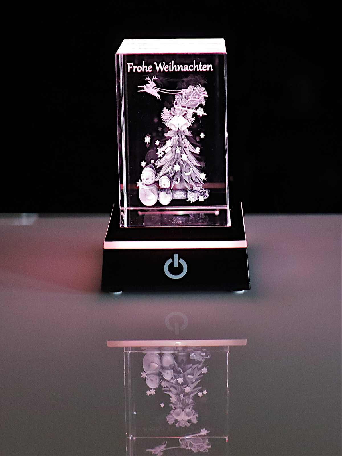 Kristallquader 3D Weihnachtsbaum 50x50x80