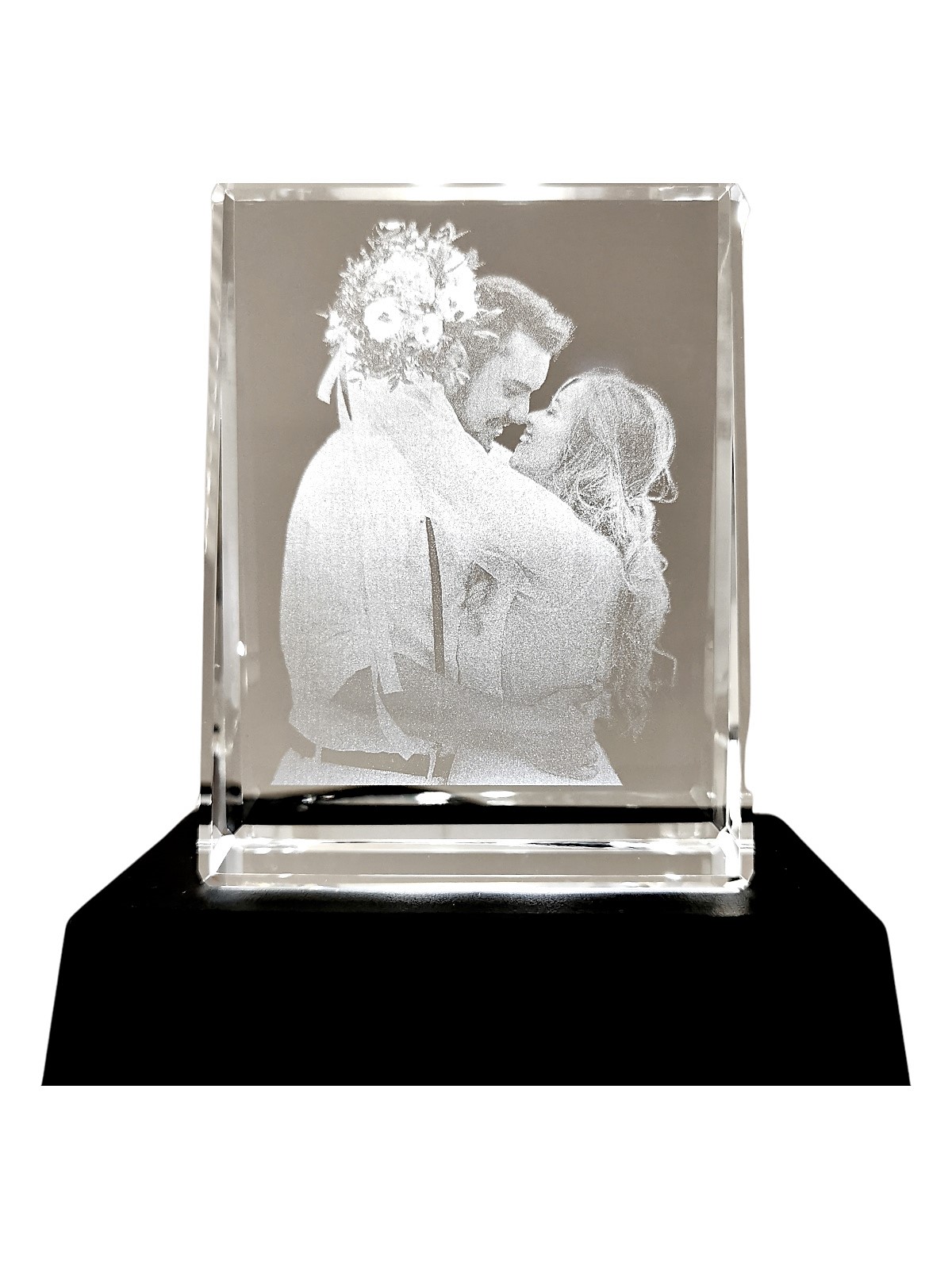 Personalisiertes 2D Kristall-Glasfoto 80x105x30mm