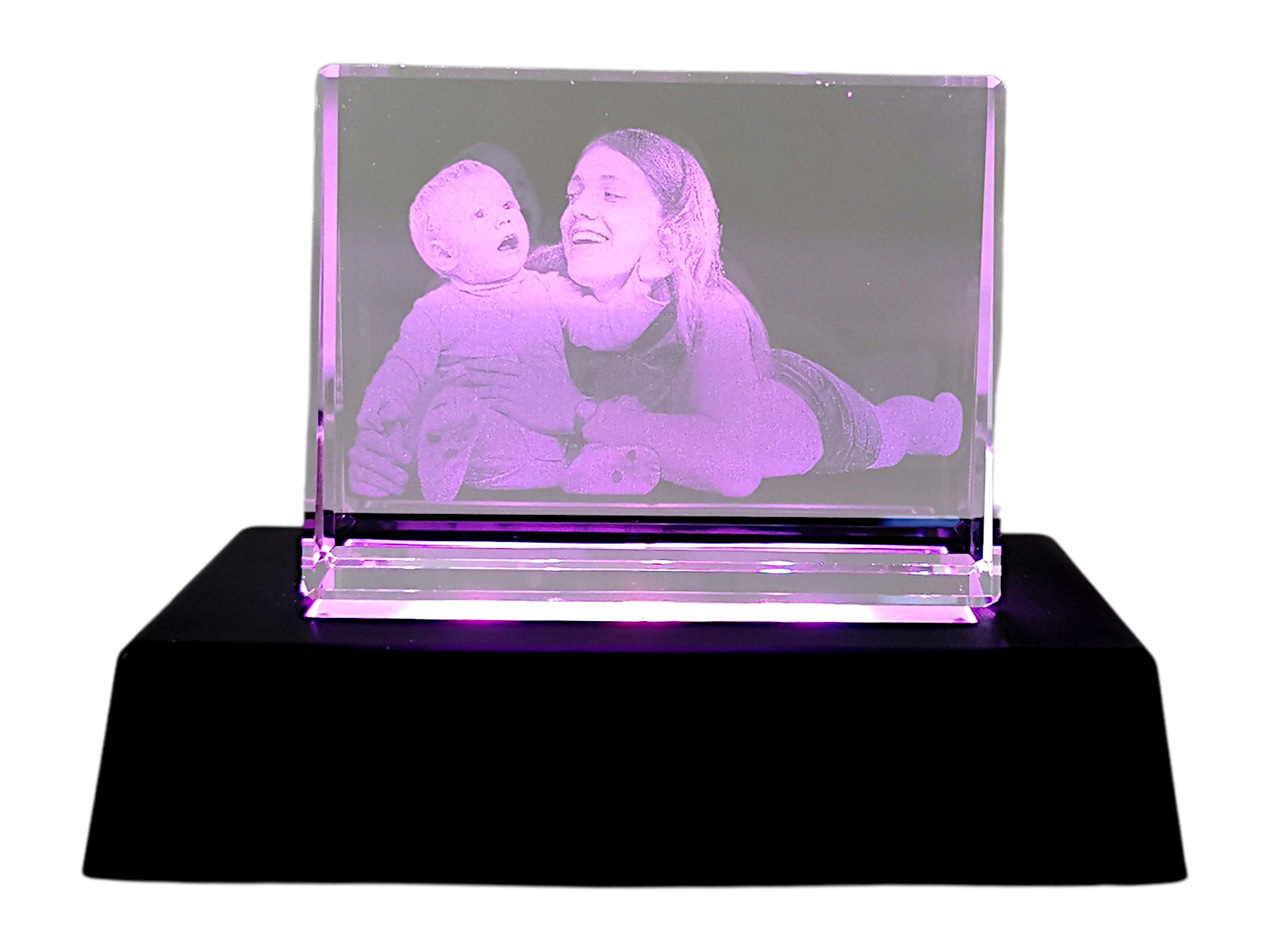 Personalisiertes 2D Kristall-Glasfoto 80x60x24mm